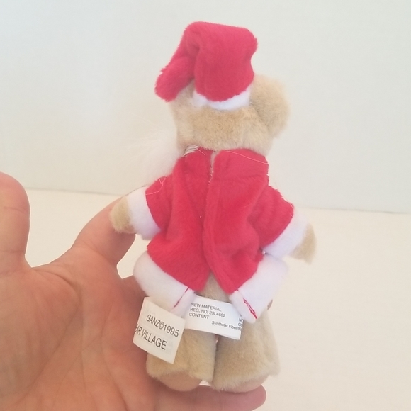 Vintage Cute WEE BEAR VILLAGE Bear Santa Ganz 1995 - Picture 6 of 10